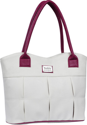 Noble Designs Shoulder Bag(White, Pink), Pink;white