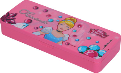 Disney Disney Princess CINDERELLA Art Plastic Pencil Box(Set of 1, Pink)