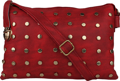 SARA Women Evening/Party Red PU Sling Bag