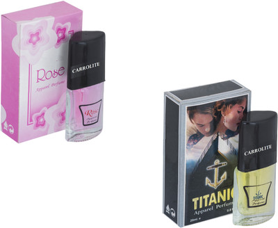 Carrolite Set of 2 Rose-Titanic Perfume Eau de Parfum - 20 ml(For Men & Women)
Carrolite Set of 2 Rose-Titanic Perfume Eau de Parfum - 20 ml(For Men & Women)