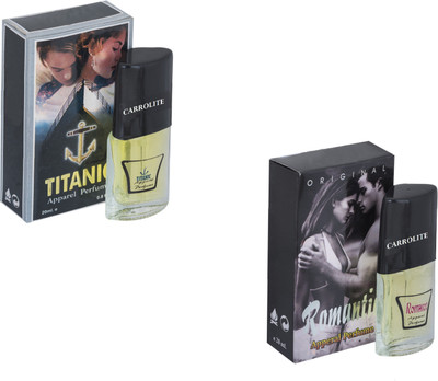 Carrolite Set of 2 Romantic-Titanic Perfume Eau de Parfum - 20 ml(For Men & Women)
Carrolite Set of 2 Romantic-Titanic Perfume Eau de Parfum - 20 ml(For Men & Women)