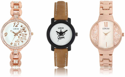 LOREM LR-209-210-217 Attractive Stylish Combo Watch - For Women