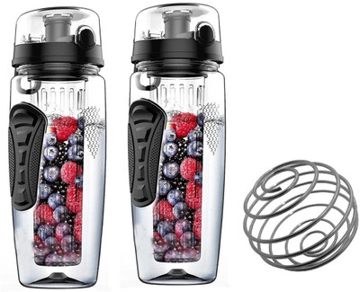 VITARA TRITAN fruit infuser & detox with stainless steel shaker ball 1000 ml Shaker(Pack of 2, Black)
VITARA TRITAN fruit infuser & detox with stainless steel shaker ball 1000 ml Shaker(Pack of 2, Black)
