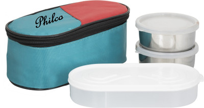 Philco 3 in 1 Green Lunchbox-2 Steel Container:1 Plastic Chapati tray 2 Containers Lunch Box(750 ml), Multicolor
Philco 3 in 1 Green Lunchbox-2 Steel Container:1 Plastic Chapati tray 2 Containers Lunch Box(750 ml), Multicolor