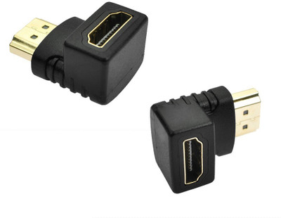 LipiWorld TV-out Cable (Pack-2) L Shape Gold Plated 90 Degree Right Angle HDMI Male to Female Adapter-Black(Black, For DVD)
LipiWorld TV-out Cable (Pack-2) L Shape Gold Plated 90 Degree Right Angle HDMI Male to Female Adapter-Black(Black, For DVD)