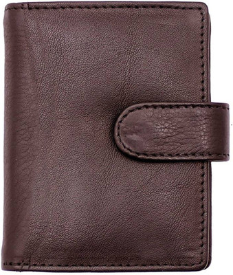 Elligator Men Casual, Formal Brown Genuine Leather Card Holder(10 Card Slots)