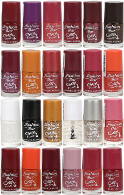 Fashion Bar Gel Style Nail polish Jumbo Combo Pack 1003 Multicolor(Pack of 24)