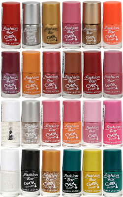 Fashion Bar Gel Style Nail polish Jumbo Combo Pack 1024 Multicolor(Pack of 24)
Fashion Bar Gel Style Nail polish Jumbo Combo Pack 1024 Multicolor(Pack of 24)