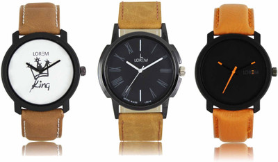 LOREM LR-18-19-20 Attractive Stylish Combo Watch - For Men
