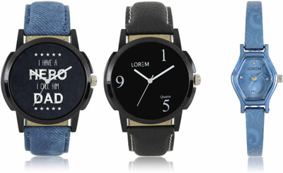 LOREM LR-06-07-0218 Attractive Stylish Combo Watch - For Men & Women