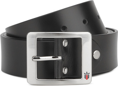 LP Louis Philippe Men Casual Black Genuine Leather Belt