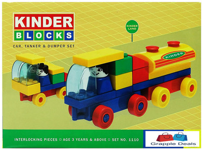 GRAPPLE DEALS Kinder Blocks Car, Tanker And Dumper Set - Interlocking Architectural Set For Kids.(Multicolor)(Multicolor)
GRAPPLE DEALS Kinder Blocks Car, Tanker And Dumper Set - Interlocking Architectural Set For Kids.(Multicolor)(Multicolor)