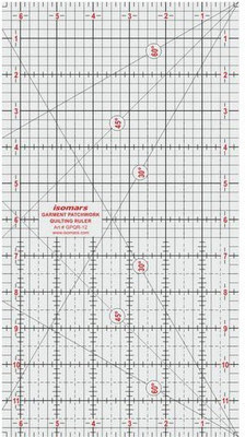 Isomars Garment Patchwork Quilting Ruler - 12" Quilting Stencil(Pack of 1)