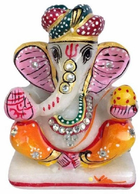 RK CRAFT N' CREATIONS Marble Lord Ganesha Ganpati Ganesh with Rajasthani Crown / Pagdi / Safa Sitting Idol for Puja / Home Decor Decorative Showpiece - 12.7 cm(Marble, Gold)
RK CRAFT N' CREATIONS Marble Lord Ganesha Ganpati Ganesh with Rajasthani Crown / Pagdi / Safa Sitting Idol for Puja / Home Decor Decorative Showpiece - 12.7 cm(Marble, Gold)