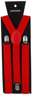 Asraw Y- Back Suspenders for Men(Red)
