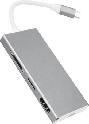 iKraft USB C Hub 3.1 Type-C USB Hub with Power Delivery for Charging HDMI Ouput, Card Reader, 3 USB 3.0 Ports for New MacBook Chromebook and other USB Type-C Devices USB Adapter(Silver)
iKraft USB C Hub 3.1 Type-C USB Hub with Power Delivery for Charging HDMI Ouput, Card Reader, 3 USB 3.0 Ports for New MacBook Chromebook and other USB Type-C Devices USB Adapter(Silver)