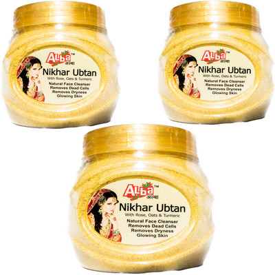 Alba NIKHAR UBTAN JAR PACK- WITH ROSE, OATS, TURMERIC AND SANDALWOOD COMBO PACK OF 3*225g (675g)(675 g)
Alba NIKHAR UBTAN JAR PACK- WITH ROSE, OATS, TURMERIC AND SANDALWOOD COMBO PACK OF 3*225g (675g)(675 g)