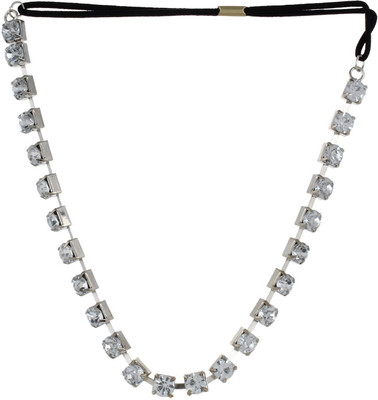 FAYON Weekend Casual White Crystal String Hair Band(White)