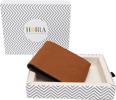 Horra Men Tan Artificial Leather Wallet(3 Card Slots)