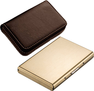 Stealodeal Full Gold Metal Limited Edition With Soft Brown Leather Wallet 6 Card Holder(Set of 2, Gold, Brown)
Stealodeal Full Gold Metal Limited Edition With Soft Brown Leather Wallet 6 Card Holder(Set of 2, Gold, Brown)