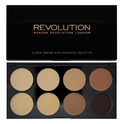 Makeup Revolution Ultra Cover and Conceal Palette Concealer(Medium Dark, 10 g)
