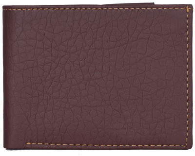 LAER Men Brown Genuine Leather Wallet(10 Card Slots)