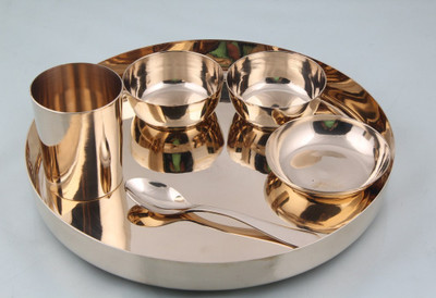mayur inox Pack of 6 Dinner Set(Bronze)