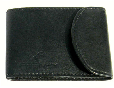 FRENZY Men Black Genuine Leather Card Holder(20 Card Slots)
