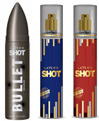 LAYERR SHOT IMPERIAL FRAGRANT BODY SPRAY + SHOT PASSION FRAGRANT BODY SPRAY + SHOT BULLET RELOAD BODY PERFUME Body Spray - For Men(135 ml, Pack of 3)
LAYERR SHOT IMPERIAL FRAGRANT BODY SPRAY + SHOT PASSION FRAGRANT BODY SPRAY + SHOT BULLET RELOAD BODY PERFUME Body Spray - For Men(135 ml, Pack of 3)