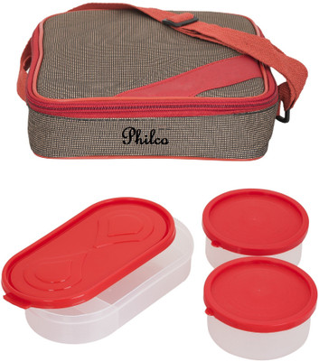 Philco Metro Red-Brown-2 Plastic Container:1 Plastic Chapati tray 3 Containers Lunch Box(650 ml), Multicolor
Philco Metro Red-Brown-2 Plastic Container:1 Plastic Chapati tray 3 Containers Lunch Box(650 ml), Multicolor