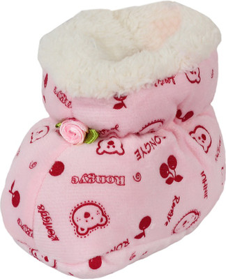 BabyShower Booties(Toe to Heel Length - 10 cm Pink)