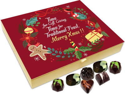 Chocholik Christmas Gift Box - Time For Traditional Feast On Christmas Chocolate Box - 20pc Truffles(240 g)
Chocholik Christmas Gift Box - Time For Traditional Feast On Christmas Chocolate Box - 20pc Truffles(240 g)
