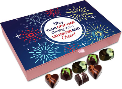 Chocholik New Year Gift Box - May Your New Year Is Filled With Laughter And Cheer Chocolate Box - 12pc Truffles(144 g)
Chocholik New Year Gift Box - May Your New Year Is Filled With Laughter And Cheer Chocolate Box - 12pc Truffles(144 g)
