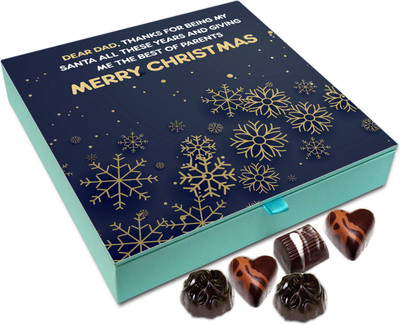 Chocholik Christmas Gift Box - Dad Thanks For Being My Santa Chocolate Box - 9pc Truffles(108 g)
Chocholik Christmas Gift Box - Dad Thanks For Being My Santa Chocolate Box - 9pc Truffles(108 g)