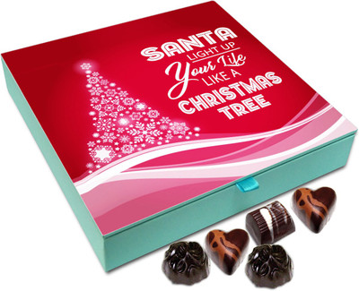 Chocholik Christmas Gift Box - May Santa Light Up Your Life Like Christmas Tree Chocolate Box - 9pc Truffles(108 g)
Chocholik Christmas Gift Box - May Santa Light Up Your Life Like Christmas Tree Chocolate Box - 9pc Truffles(108 g)