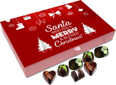 Chocholik Christmas Gift Box - Wish You A Merry And Blessed Christmas Chocolate Box - 12pc Truffles(144 g)
Chocholik Christmas Gift Box - Wish You A Merry And Blessed Christmas Chocolate Box - 12pc Truffles(144 g)