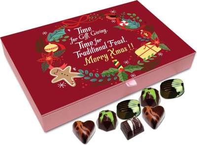 Chocholik Christmas Gift Box - Time For Traditional Feast On Christmas Chocolate Box - 12pc Truffles(144 g)
Chocholik Christmas Gift Box - Time For Traditional Feast On Christmas Chocolate Box - 12pc Truffles(144 g)