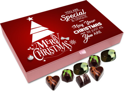 Chocholik Christmas Gift Box - May Your Christmas Be Special And Unique Chocolate Box - 12pc Truffles(144 g)
Chocholik Christmas Gift Box - May Your Christmas Be Special And Unique Chocolate Box - 12pc Truffles(144 g)