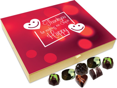Chocholik Gift Box - Thank You Making Me Super Happy Chocolate Box - 20pc Truffles(240 g)
Chocholik Gift Box - Thank You Making Me Super Happy Chocolate Box - 20pc Truffles(240 g)