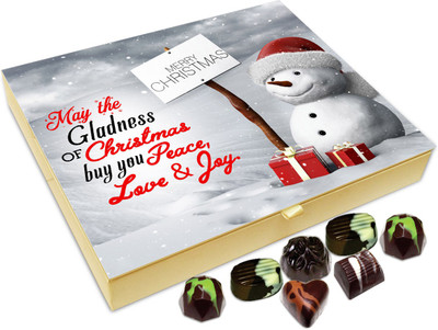 Chocholik Christmas Gift Box - May The Gladness Of Christmas Buy You Peace Love And Joy Chocolate Box - 20pc Truffles(240 g)
Chocholik Christmas Gift Box - May The Gladness Of Christmas Buy You Peace Love And Joy Chocolate Box - 20pc Truffles(240 g)