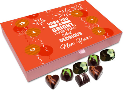 Chocholik New Year Gift Box - Wishing You A Bright And Prosperous New Year Chocolate Box - 12pc Truffles(144 g)
Chocholik New Year Gift Box - Wishing You A Bright And Prosperous New Year Chocolate Box - 12pc Truffles(144 g)