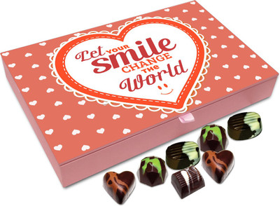 Chocholik Gift Box - Let Your Smile Change The World Chocolate Box - 12pc Truffles(144 g)
Chocholik Gift Box - Let Your Smile Change The World Chocolate Box - 12pc Truffles(144 g)