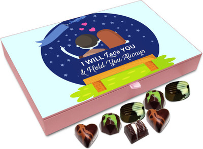 Chocholik Gift Box - I Will Love You And Hold You Always Chocolate Box - 12pc Truffles(144 g)
Chocholik Gift Box - I Will Love You And Hold You Always Chocolate Box - 12pc Truffles(144 g)