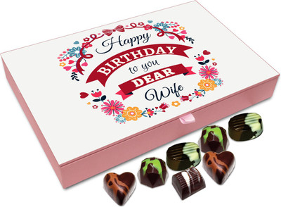 Chocholik Gift Box - Happy Birthday To You Dear Wife Chocolate Box - 12pc Truffles(144 g)
Chocholik Gift Box - Happy Birthday To You Dear Wife Chocolate Box - 12pc Truffles(144 g)