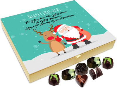 Chocholik Christmas Gift Box - May All Be Gifted With Peace And Happiness On Christmas Chocolate Box - 20pc Truffles(240 g)
Chocholik Christmas Gift Box - May All Be Gifted With Peace And Happiness On Christmas Chocolate Box - 20pc Truffles(240 g)