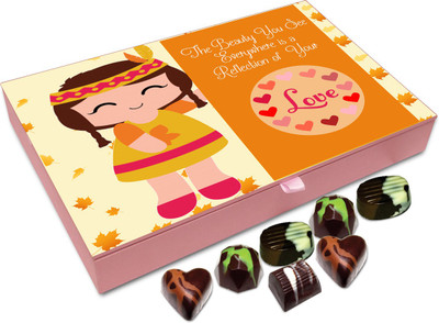 Chocholik Gift Box - The Beauty You See Everywhere Is The Reflection Of Your Love Chocolate Box - 12pc Truffles(144 g)
Chocholik Gift Box - The Beauty You See Everywhere Is The Reflection Of Your Love Chocolate Box - 12pc Truffles(144 g)
