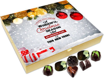Chocholik Christmas Gift Box - I Hope You Have A Wonderful Christmas Chocolate Box - 20pc Truffles(240 g)
Chocholik Christmas Gift Box - I Hope You Have A Wonderful Christmas Chocolate Box - 20pc Truffles(240 g)