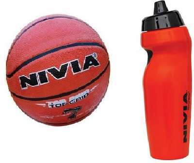 Nivia Combo of Two, One 'Top Grip' Basketball Size -7 and one 'Radar' Sipper (Color On Availability) - Basketball Kit
Nivia Combo of Two, One 'Top Grip' Basketball Size -7 and one 'Radar' Sipper (Color On Availability) - Basketball Kit