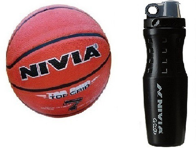 Nivia Combo of Two, One 'Top Grip' Basketball Size -7 and one 'G 2020' Sipper (Color On Availability) - Basketball Kit
Nivia Combo of Two, One 'Top Grip' Basketball Size -7 and one 'G 2020' Sipper (Color On Availability) - Basketball Kit
