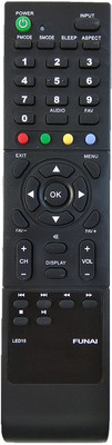 LipiWorld LED15 Funai Compatible For Funai LCD LED TV Remote Controller(Black)